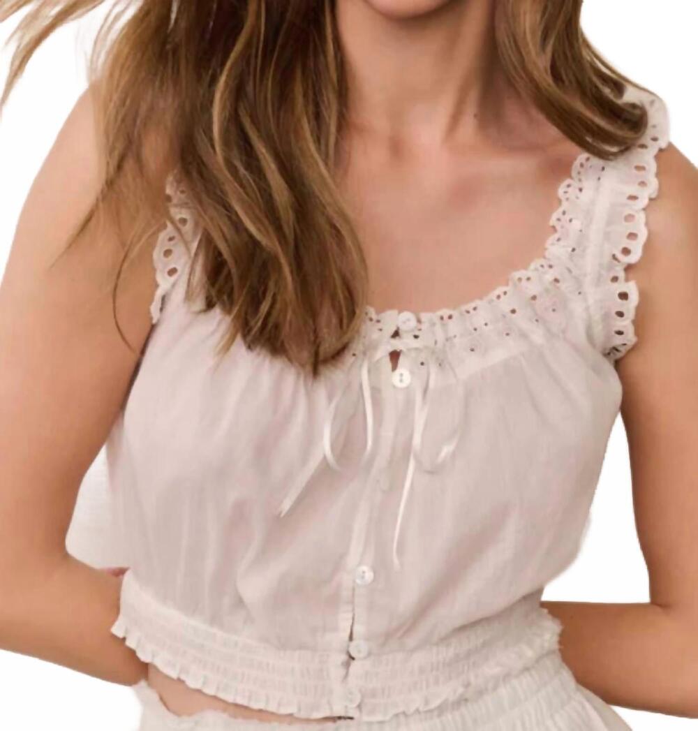 NEW LOVESHACKFANCY lupo top in white